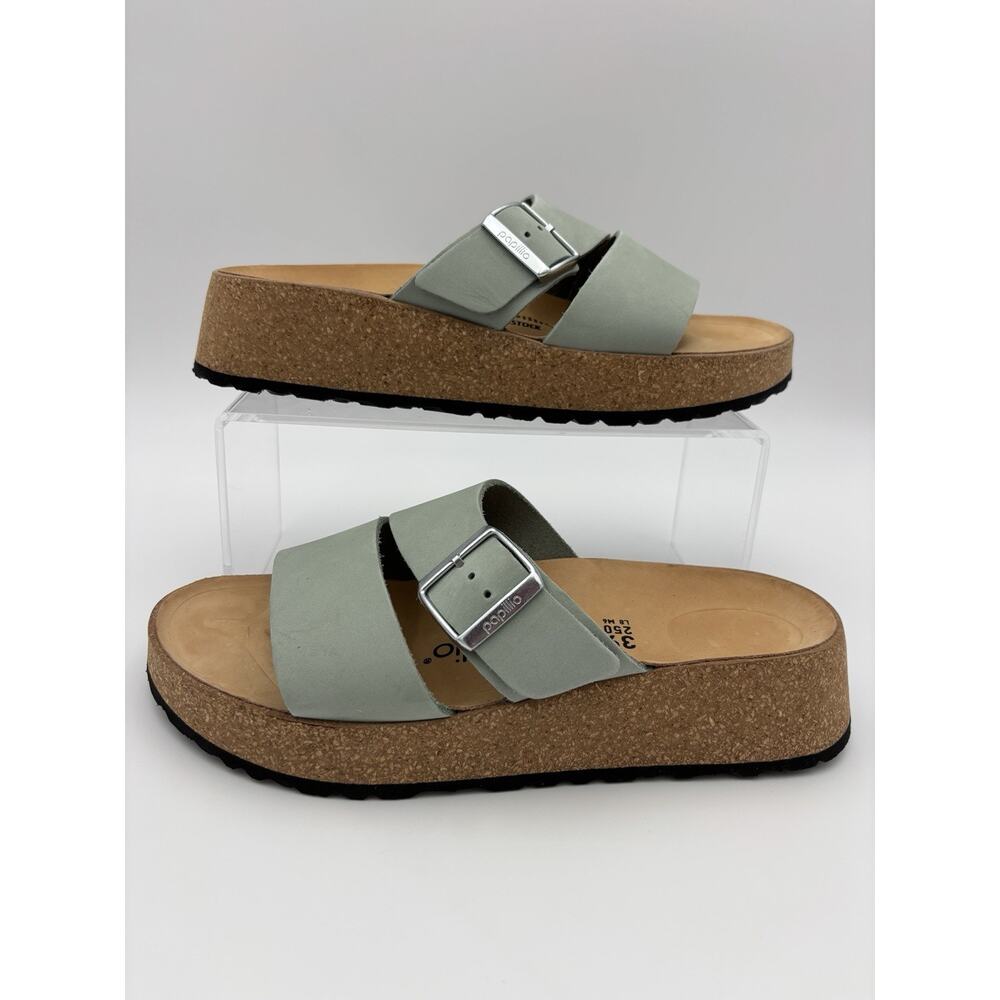 Papillio by Birkenstock Almina Platform Two Strap Sandal Blue Size 39 Narrow / 8 - Picture 2 of 14